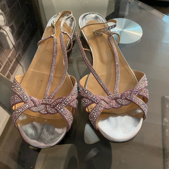 Exceptionnelly beautiful sandals in multicolored crystals from Louboutin - Picture 4 of 4